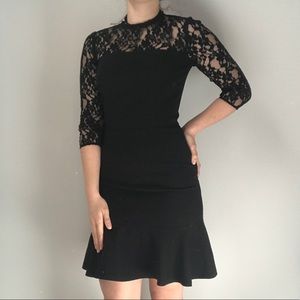DKNY Little Black Dress with Lace